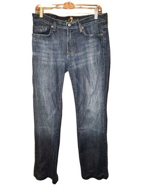7 For All Mankind Bootcut Jeans Men’s 32 Medium Wash Stretch Classic Denim USA
